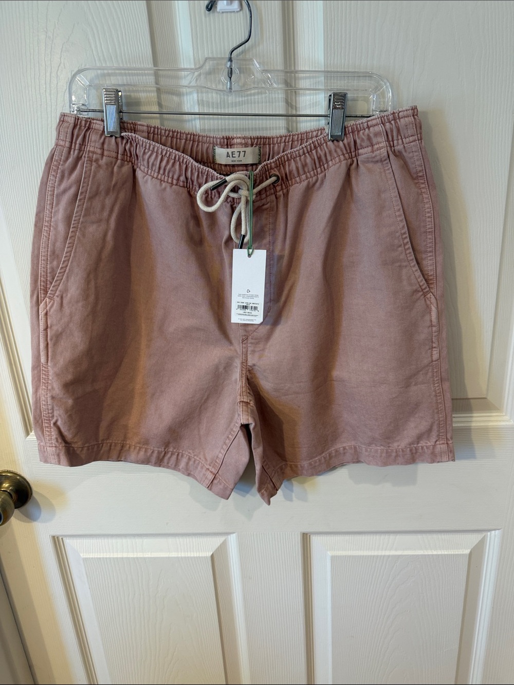 AE77 American Eagle Dusty Rose Drawstring Shorts Sz M.  NWT. Box23
